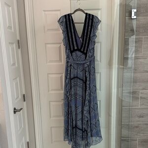 Free People Blue and Black Maxi Dress